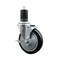 Service Caster 5'' Black Poly Swivel 1-5/8'' Expanding Stem Caster with Brake SCC-EX20S514-PPUB-BLK-TLB-158 - alternate 1